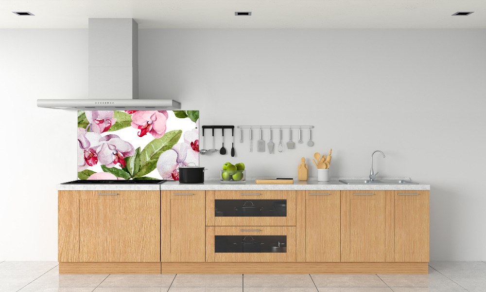Panel do kuchyne Ružové orchidee