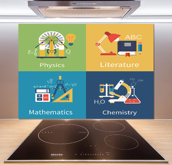 Panel do kuchyne Školské predmety