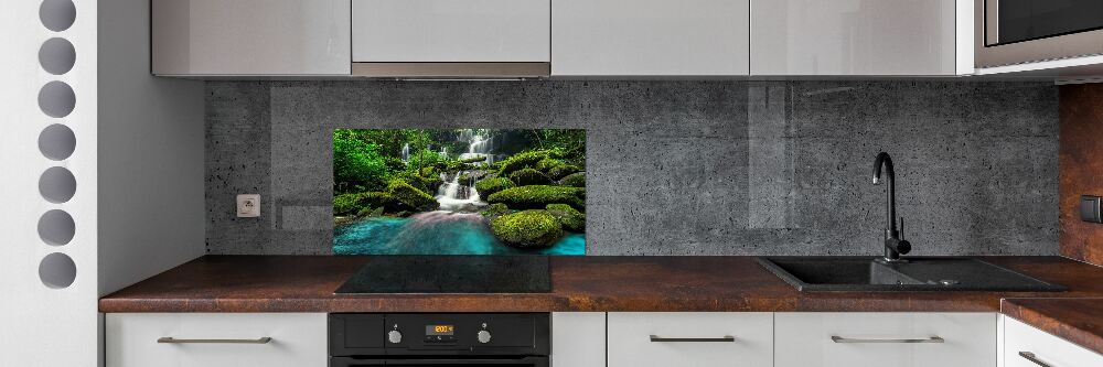Panel do kuchyne Vodopád v džungli