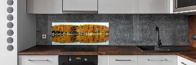 Panel do kuchyne Les na jazerom