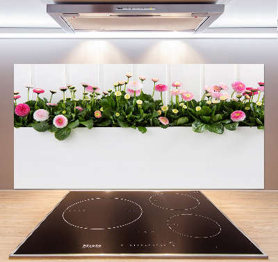 Panel do kuchyne Ružové sedmokrásky