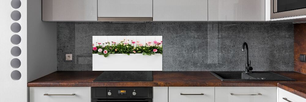 Panel do kuchyne Ružové sedmokrásky