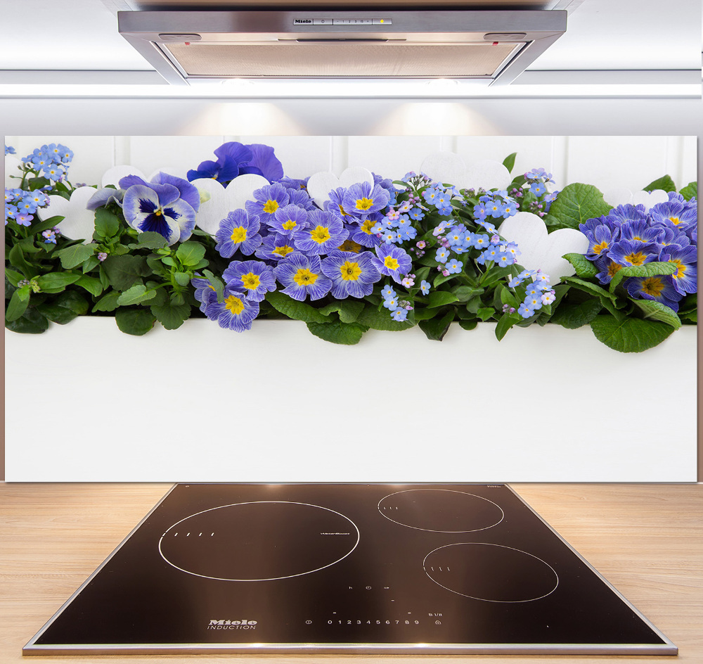 Panel do kuchyne Modré kvety