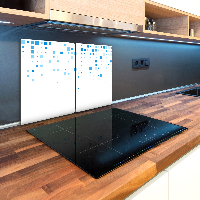 Kuchynská doska zo skla Modré štvorca