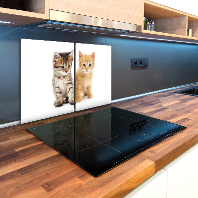 Kuchynská doska zo skla Hnedá a červená mačka