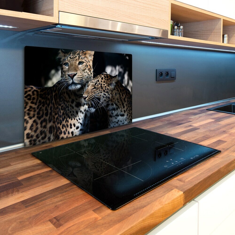 Kuchynská doska zo skla Dva leopardy