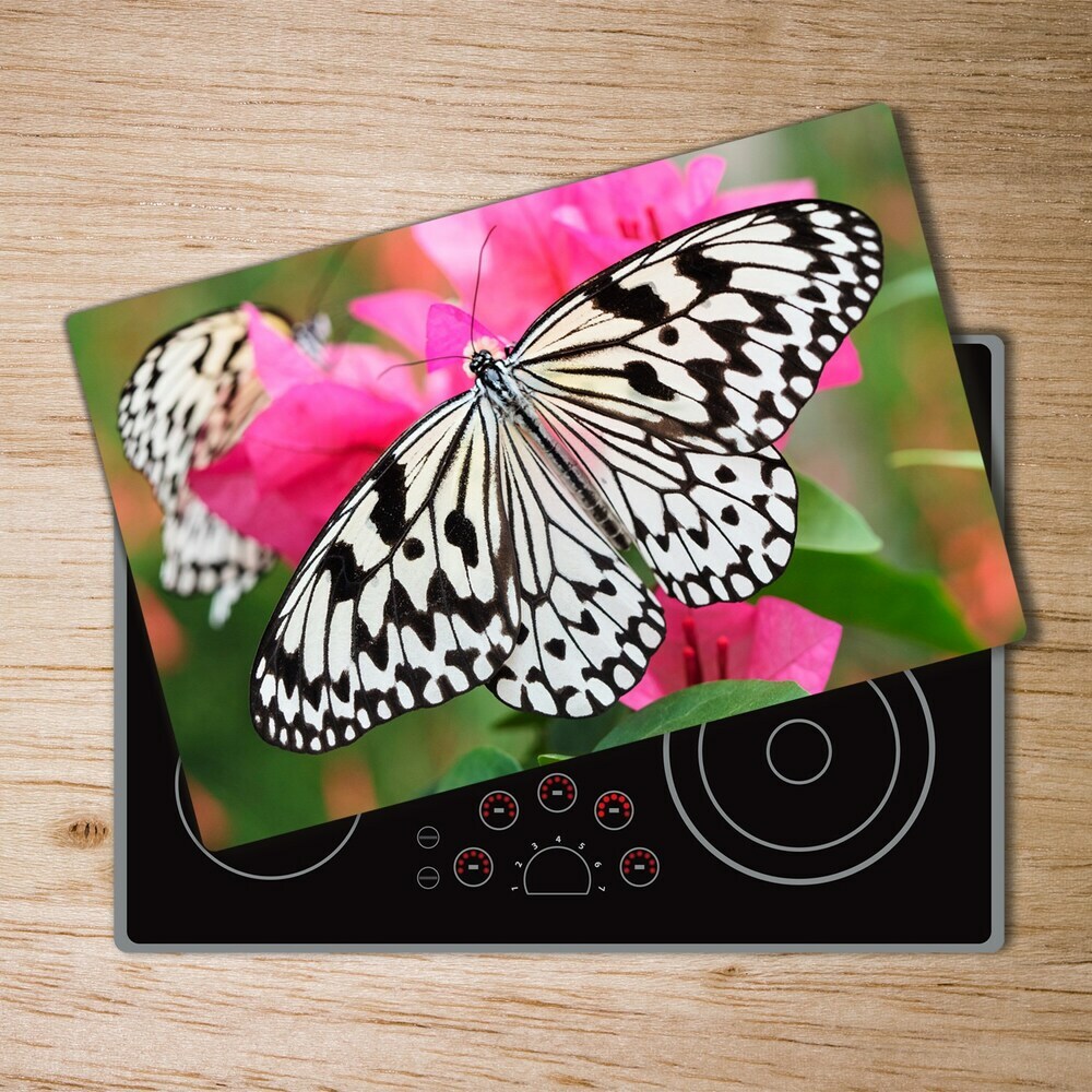 Kuchynská doska zo skla Motýľ na kvetinie