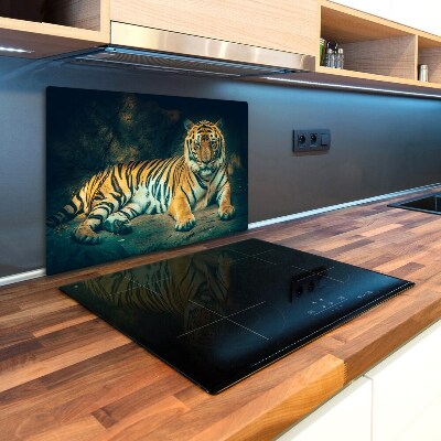 Kuchynská doska zo skla Tiger v jaskyni