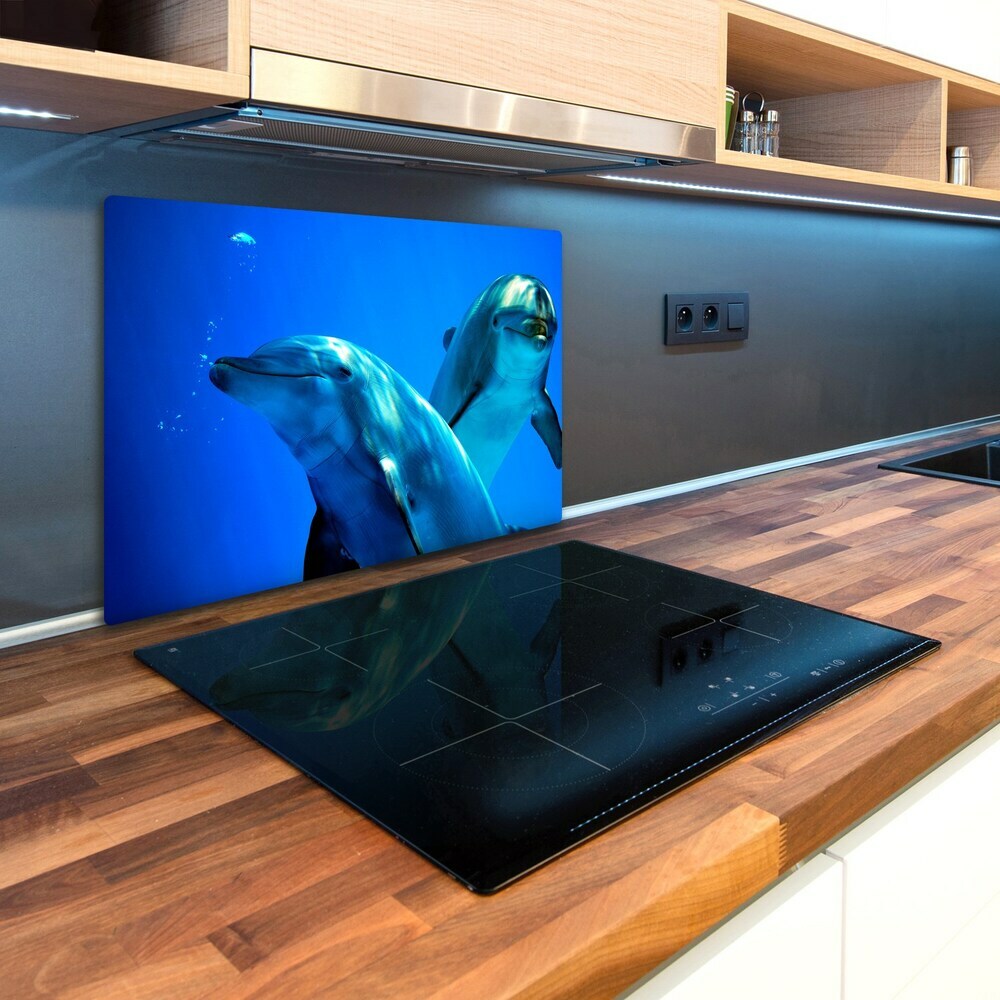 Kuchynská doska zo skla Dva delfíny