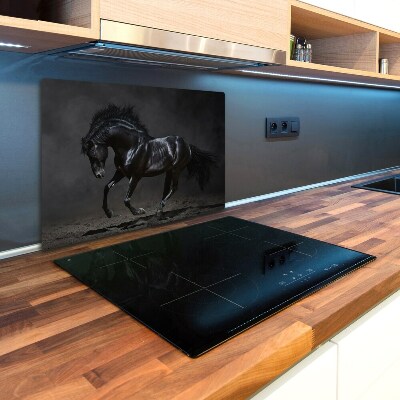 Kuchynská doska zo skla Čierny kôň