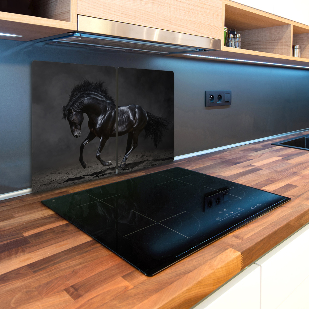 Kuchynská doska zo skla Čierny kôň
