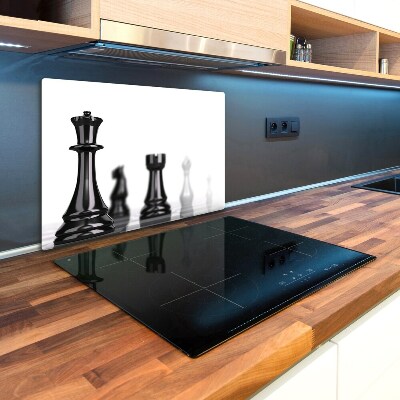 Kuchynská doska veľká zo skla Šachové figúrky