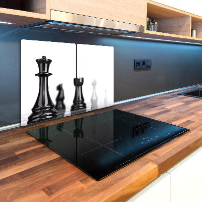 Kuchynská doska veľká zo skla Šachové figúrky