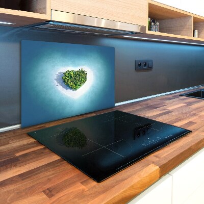 Kuchynská doska zo skla Ostrov tvar srdca