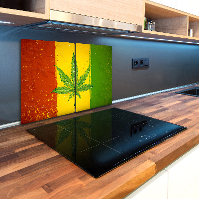 Kuchynská doska zo skla Rasta vlajka