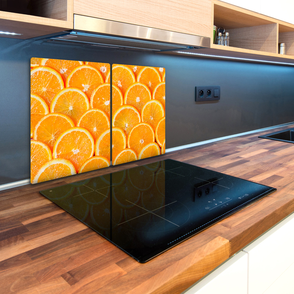 Kuchynská doska veľká zo skla Plátky pomeranča