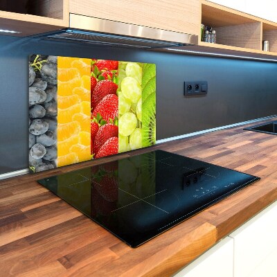 Kuchynská doska veľká zo skla Farebné ovocie