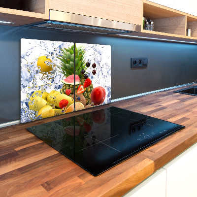 Kuchynská doska veľká zo skla Ovocie a voda