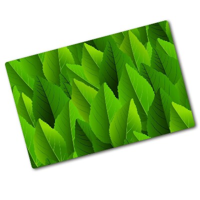 Doska na krájanie zo skla Zelené lístie