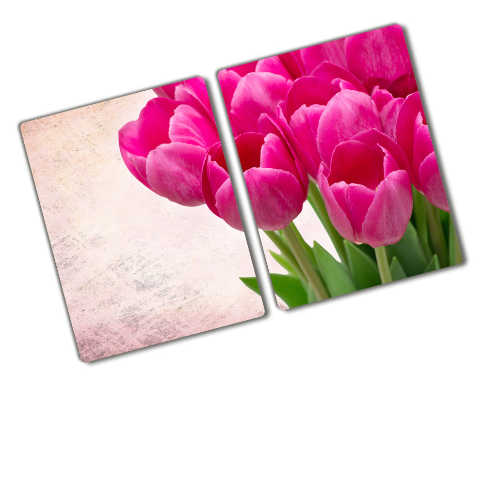 Doska na krájanie tvrdená Ružové tulipany