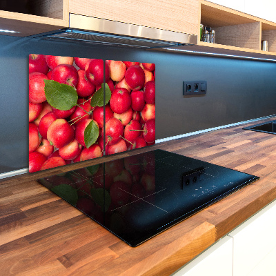 Kuchynská doska veľká zo skla Červené jablká