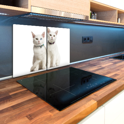 Kuchynská doska zo skla Biele mačky