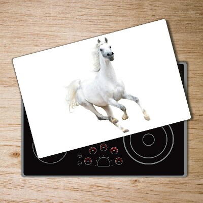 Kuchynská doska zo skla Biely arabský kôň