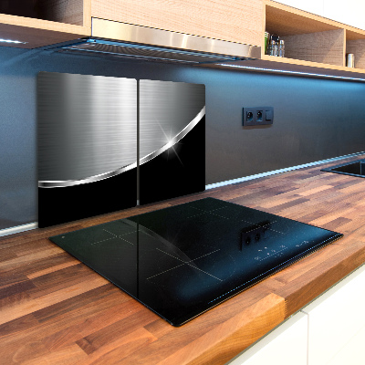 Kuchynská doska veľká zo skla Kovová abstrakcie