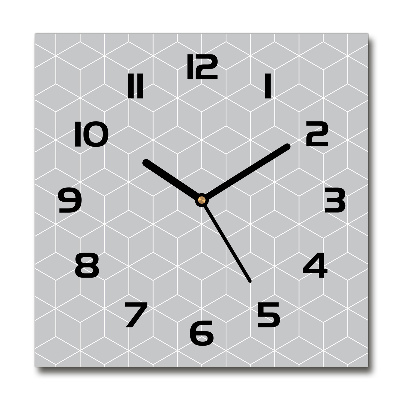 Sklenené nástenné hodiny štvorec Geometrické pozadie