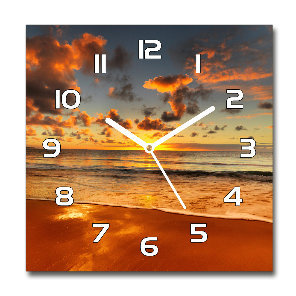Sklenené hodiny štvorec Austrálska pláž