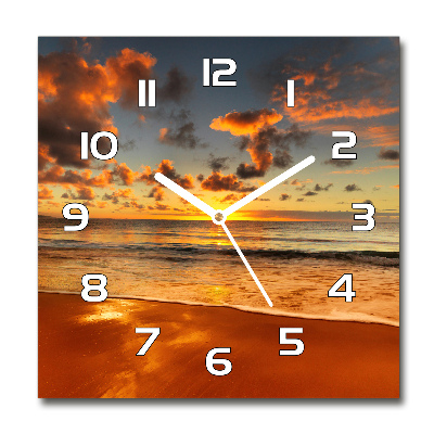 Sklenené hodiny štvorec Austrálska pláž