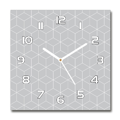 Sklenené nástenné hodiny štvorec Geometrické pozadie