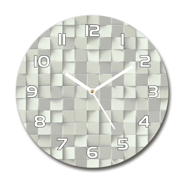 Sklenené hodiny okrúhle Geometrické pozadie