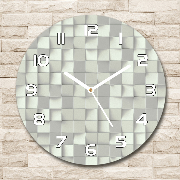 Sklenené hodiny okrúhle Geometrické pozadie