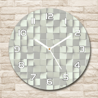 Sklenené hodiny okrúhle Geometrické pozadie
