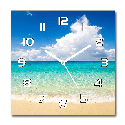 Sklenené hodiny okrúhle Rajská pláž
