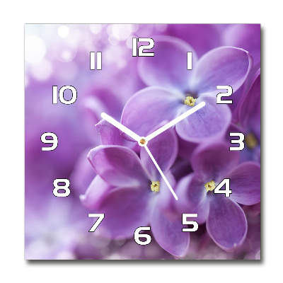 Sklenené hodiny okrúhle Kvety bzu