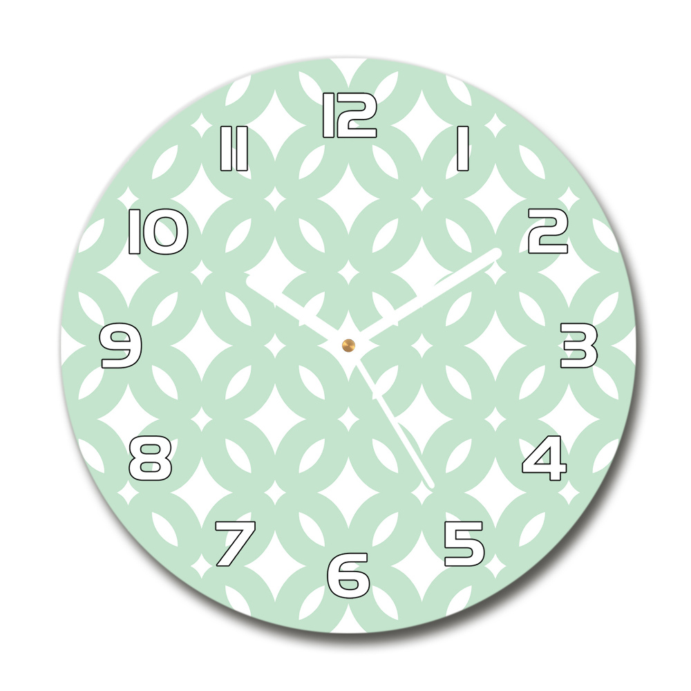 Sklenené nástenné hodiny okrúhle Geometrické pozadie