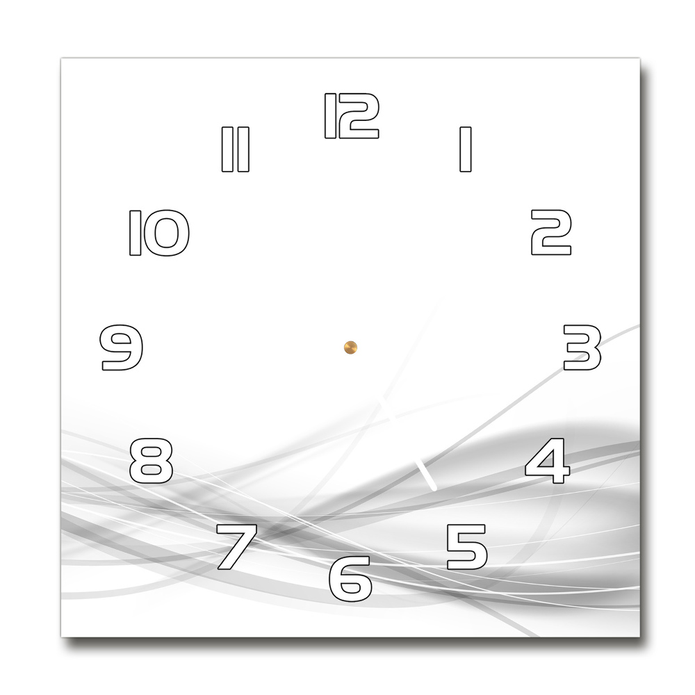 Sklenené nástenné hodiny okrúhle Abstrakcie vlna