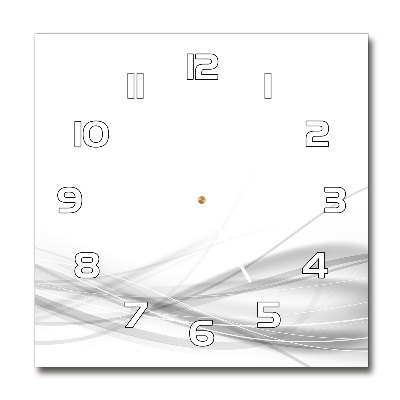 Sklenené nástenné hodiny okrúhle Abstrakcie vlna