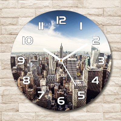 Sklenené hodiny okrúhle New York