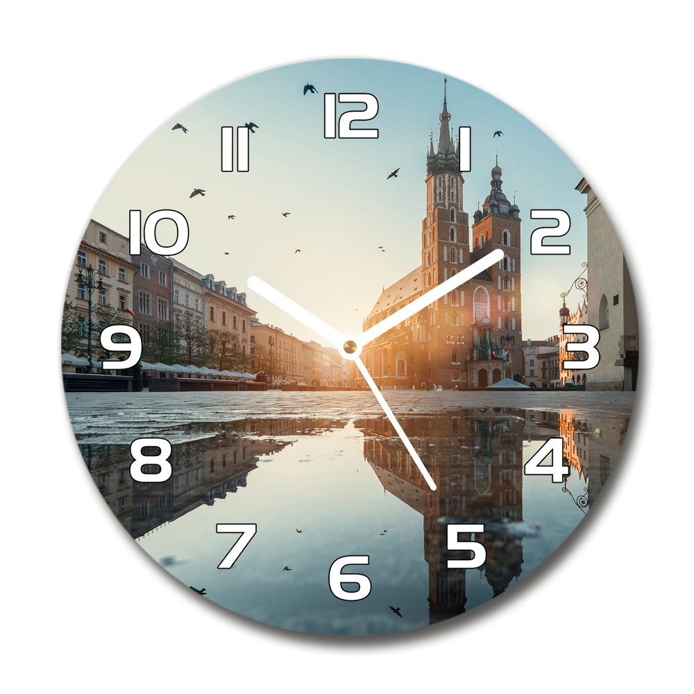Sklenené hodiny okrúhle Krakov Poľsko