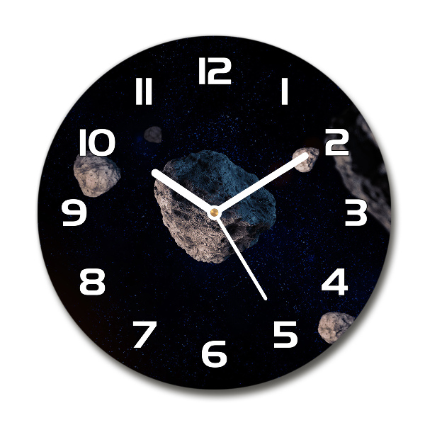 Sklenené nástenné hodiny okrúhle Meteory