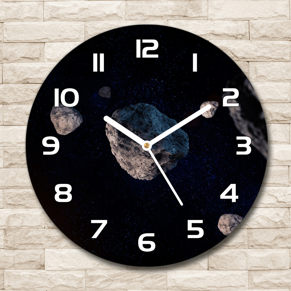 Sklenené nástenné hodiny okrúhle Meteory