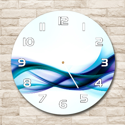 Sklenené hodiny okrúhle Abstrakcie vlna