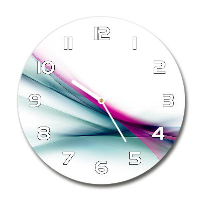 Sklenené hodiny okrúhle Abstrakcie vlna