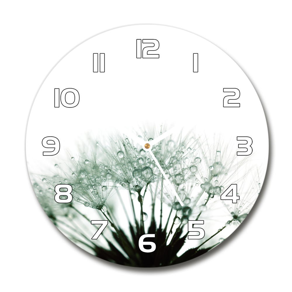 Sklenené hodiny okrúhle Semená púpavy