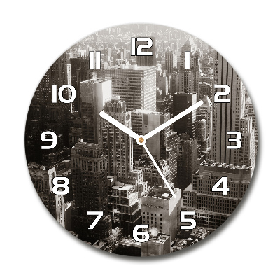 Sklenené hodiny okrúhle New York