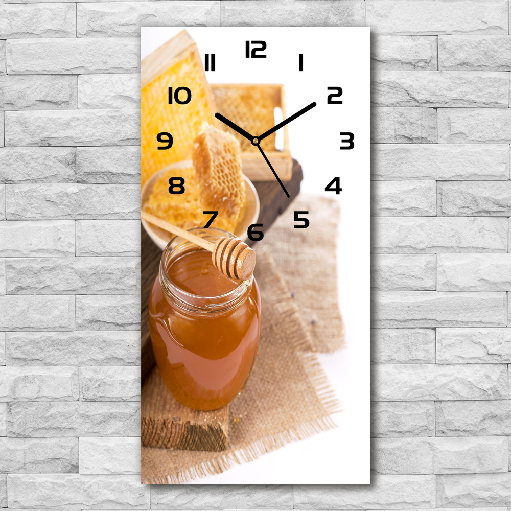 Nástenné sklenené hodiny Plát medu