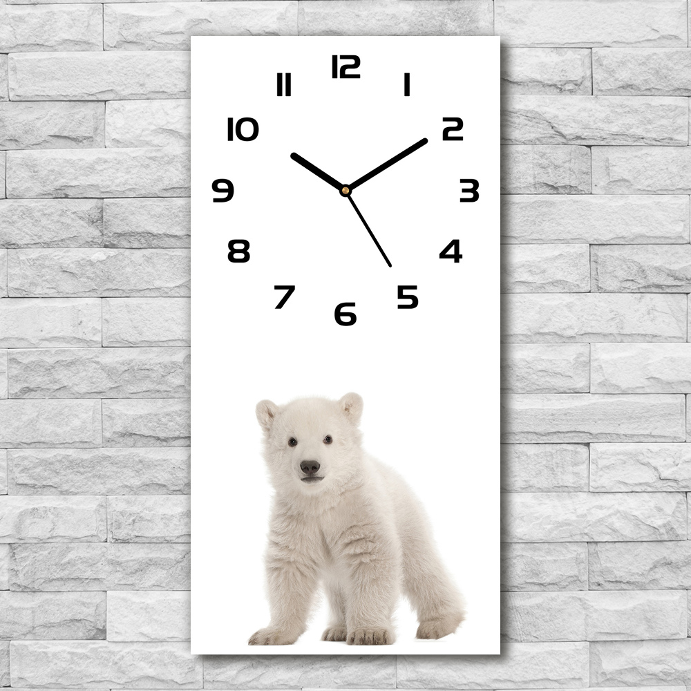 Moderné hodiny nástenné Polárny medveď